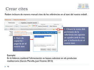 Importar des de Trobes+
Visualitzant els registres seleccionats a la
carpeta temporal està disponible l'opció
d'exportar.
46
 