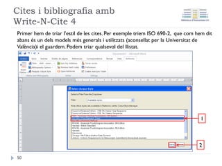 Importació directa Dialnet
Seleccionar els registres
que interesse exportar a
RefWorks i fer clic a
Selección
50
 