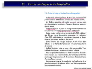 Et… l’arrêt cardiaque intra hospitalier 