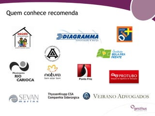 Quem conhece recomenda




                         Ponto Frio
 