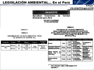 LEGISLACIÓN AMBIENTAL… En el Perú 