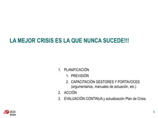 Clase Gestión crisis IED  Madrid