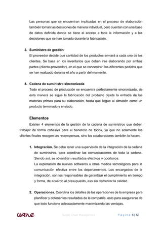 Gestión de la cadena de suministros supply chain management | PDF