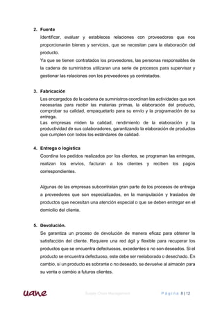 Gestión de la cadena de suministros supply chain management | PDF