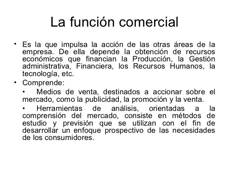 Gestión de la función comercial Gestión de la función comercial
