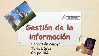 Sebastián Amaya 
Tania López 
Grupo 104 
 