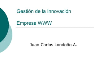 Gestión de la Innovación Empresa WWW Juan Carlos Londoño A. 