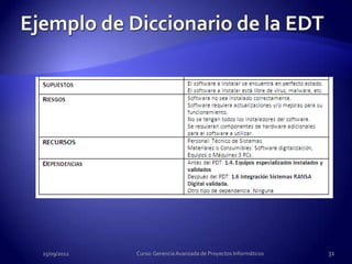 25/09/2012   Curso: Gerencia Avanzada de Proyectos Informáticos   31
 