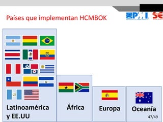 Países que implementan HCMBOK
África Oceanía
Europa
Latinoamérica
y EE.UU 47/49
 