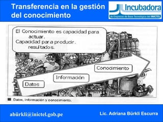 Transferencia en la gestión del conocimiento 
