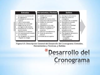 Desarrollo del Cronograma