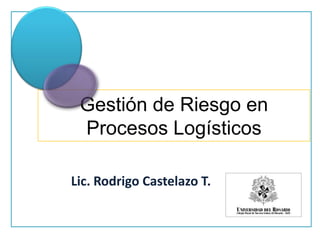 Gestión de Riesgo en
 Procesos Logísticos

Lic. Rodrigo Castelazo T.
 