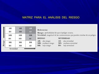MATRIZ PARA EL ANÁLISIS DEL RIESGO
 