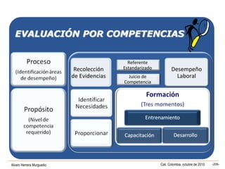Alvaro Herrera Murgueitio Cali, Colombia, octubre de 2010 -206-
Recolección
de Evidencias
Desempeño
Laboral
Referente
Estandarizado
Juicio de
Competencia
 