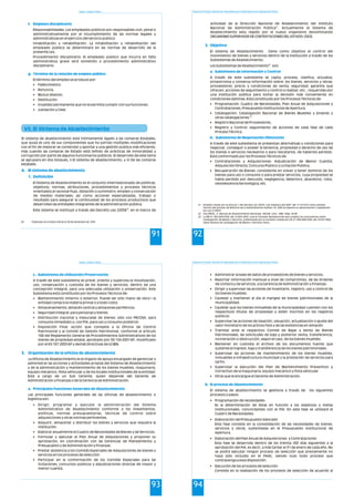 Estado y Gestión Pública
91
f. Régimen disciplinario
g. Término de la relación de empleo público
VII. El Sistema de Abastecimiento
A. El sistema de abastecimiento
1. Definición
Responsabilidades: Los empleados públicos son responsables civil, penal o
administrativamente por el incumplimiento de las normas legales y
administrativas en el ejercicio del servicio público.
Inhabilitación y rehabilitación: La inhabilitación y rehabilitación del
empleado público se determinará en las normas de desarrollo de la
presente Ley.
Procedimiento disciplinario: El empleado público que incurra en falta
administrativa grave será sometido a procedimiento administrativo
disciplinario.
El término del empleo se produce por:
• Fallecimiento.
• Renuncia.
• Mutuo disenso.
• Destitución.
• Invalidez permanente que no le permita cumplir con sus funciones.
• Jubilación y Cese.
El sistema de abastecimiento está íntimamente ligado a las compras Estatales,
que quizá es uno de sus componentes que ha sufrido múltiples modificaciones
con el fin de mejorar se contenido y aportar a una gestión publica más eficiente,
más cuando las compras de Estado está teñido de prácticas de inmoralidad y
corrupción por parte de algunos funcionarios públicos. El desarrollo de este tema
se agrupara en dos bloques, i) El sistema de abastecimiento, y ii) De las compras
estatales.
El Sistema de Abastecimiento es el conjunto interrelacionado de políticas,
objetivos, normas, atribuciones, procedimientos y procesos técnicos
orientados al racional flujo, dotación o suministro, empleo y conservación
de medios materiales; así como acciones especializadas, trabajo o
resultado para asegurar la continuidad de los procesos productivos que
desarrollan las entidades integrantes de la administración pública.
20
Este sistema se instituyó a través del Decreto Ley 22056 , en el marco de
20 Publicado en el Diario Oficial el 29 de diciembre de 1978
Programa de Formación: Desarrollo de Capacidades para el Fortalecimiento de las Organizaciones Políticas
92
actividad de la Dirección Nacional de Abastecimiento del Instituto
21
Nacional de Administración Pública . Actualmente el Sistema de
Abastecimiento esta regido por el nuevo organismo denominando
ORGANISMO SUPERVISOR DE CONTRATACIONES DEL ESTADO- OSCE.
El sistema de Abastecimiento tiene como objetivo el control del
movimiento de bienes y servicios dentro de la Institución a través de los
Subsistemas de Abastecimiento.
22
Los Subsistemas de Abastecimiento son:
A través de este subsistema se capta, procesa, clasifica, actualiza,
proporciona y conserva información sobre: los bienes, servicios y obras;
proveedores; precio y condiciones de venta; seguridad; garantía que
ofrecen; acciones de seguimiento y control a realizar; etc., requeridas por
una institución pública para tomar la decisión más conveniente en
condiciones óptimas. Está constituido por los Procesos Técnicos de:
• Programación: Cuadro de Necesidades, Plan Anual de Adquisiciones y
Contrataciones, Presupuesto Institucional de Apertura.
• Catalogación: Catalogación Nacional de Bienes Muebles y Enseres y
23
otras catalogaciones
• Registro Nacional de Proveedores,
• Registro y Control: seguimiento de acciones de cada fase de cada
Proceso Técnico.
A través de este subsistema se presentan alternativas y condiciones para
negociar, conseguir o poseer la tenencia, propiedad o derecho de uso de
los bienes o servicios necesarios o para rescatarlos, de haberlos perdido.
Está conformado por los Procesos Técnicos de:
• Contrataciones y Adquisiciones: Adjudicación de Menor Cuantía,
Adquisición Directa, Concurso Público y Licitación Pública.
• Recuperación de Bienes: consistente en volver a tener dominio de los
bienes para uso o consumo o para prestar servicios, cuya propiedad se
había perdido por descuido, negligencia, deterioro, abandono, robo,
obsolescencia tecnológica, etc.
2. Objetivo
a. Subsistema de Información y Control
b. Subsistema de Negociación/Obtención
21 Entidad creada por el artículo 1 del Decreto Ley 20316 "Ley Orgánica del INAP" del 11/12/1973 como entidad
rectora del proceso de Reforma de la Administración Publica. En 1995 se dispone su desactivación y liquidación
por Ley N 26507.
22 VALCÁRCEL, G. Manual de Abastecimiento Municipal. INICAM. Lima. 1989. Págs. 65-68
23 La RM Nº 362-2003-PCM, del 15-NOV-2003, crea la Comisión Multisectorial para analizar las conclusiones sobre
Catalogación de Bienes y Servicios, presentadas por la Comisión creada por DS Nº 099-2002-PCM, del 10-OCT-2002,
sobre Sistema de Catalogación de Bienes y Servicios Único.
Estado y Gestión Pública
93
A través de este subsistema se prevé, orienta y supervisa la movilización,
uso, conservación y custodia de los bienes y servicios, dentro de una
concepción integral, para una adecuada utilización y preservación. Este
Subsistema está constituido por los Procesos Técnicos de:
• Mantenimiento (interno o externo). Puede ser sólo mano de obra ( la
entidad compra la materia prima) o a todo costo.
• Almacenamiento: almacén central y almacenes periféricos.
• Seguridad integral: para personas y bienes.
• Distribución (racional y mesurada) de bienes: sólo con PECOSA, para
consumo inmediato o, con PIA, para uso y consumo posterior.
• Disposición Final: acción que compete a la Oficina de Control
Patrimonial y al Comité de Gestión Patrimonial, conforme al artículo
168 del Reglamento General de Procedimientos Administrativos de los
bienes de propiedad estatal, aprobado por DS 154-2001-EF, modificado
por el DS 107-2003-EF y demás Directivas de la SBN.
La Oficina de Abastecimiento es el órgano de apoyo encargado de gerenciar y
administrar las acciones y actividades propias del Sistema de Abastecimiento
y de la administración y mantenimiento de los bienes muebles, maquinaria,
equipo mecánico, flota vehicular y de los locales institucionales de la entidad.
Está a cargo de un Sub Gerente, quien depende del Gerente de
Administración y Finanzas o de la Gerencia de Administración.
Las principales funciones generales de las oficinas de abastecimiento o
logística son:
• Dirigir, programar y ejecutar la administración del Sistema
Administrativo de Abastecimiento conforme a los lineamientos,
políticas, normas presupuestarias, técnicas de control sobre
adquisiciones y otras normas pertinentes.
• Adquirir, almacenar y distribuir los bienes y servicios que requiera la
institución.
• Elaborar anualmente el Cuadro de Necesidades de Bienes y de Servicios.
• Formular y ejecutar el Plan Anual de Adquisiciones y proponer su
aprobación, en coordinación con las Gerencias de Planeamiento y
Presupuesto y de Administración y Finanzas.
• Prestar asistencia a los Comités Especiales de Adquisiciones de bienes y
servicios en los procesos de selección.
• Participar en la conformación de los Comités Especiales para las
licitaciones, concursos públicos y adjudicaciones directas de mayor y
menor cuantía.
c. Subsistema de Utilización/Preservación
3. Organización de la oficina de abastecimiento
a. Principales Funciones Generales de Abastecimiento
Programa de Formación: Desarrollo de Capacidades para el Fortalecimiento de las Organizaciones Políticas
94
•
• Reportar información mensual a nivel de compromiso, de las órdenes
de compra y de servicios, a la Gerencia de Administración y Finanzas.
• Dirigir y supervisar las acciones de inventario, registro, uso y control de
los bienes muebles.
• Cautelar y mantener al día el margesí de bienes patrimoniales de la
municipalidad.
• Cautelar que los bienes inmuebles de la municipalidad cuenten con los
respectivos títulos de propiedad y estén inscritos en los registros
públicos
• Supervisar las acciones de tasación, valuación, actualización o ajuste del
valor monetario de los activos fijos y de las existencias en almacén.
• Tramitar ante el respectivo Comité de Bajas y Venta de Bienes
Patrimoniales, las solicitudes de baja y posterior venta, transferencia,
incineración o destrucción, según el caso, de los bienes muebles.
• Mantener en custodia el archivo de los documentos fuente que
sustente el ingreso, baja y transferencia de los bienes patrimoniales.
• Supervisar las acciones de mantenimiento de los bienes muebles,
inmuebles e infraestructura municipal y la prestación de servicios para
tal fin.
• Supervisar la ejecución del Plan de Mantenimiento Preventivo y
Correctivo de la maquinaria, equipo mecánico y flota vehicular.
• Otras que le encargue el Gerente de Administración.
El sistema de abastecimiento se gestiona a través de los siguientes
procesos o pasos:
• Programación de necesidades
Es la determinación de éstas en función a los objetivos y metas
institucionales, concordantes con el PIA. En esta fase se utilizará el
Cuadro de Necesidades.
• Elaboración del Presupuesto Valorado
Esta fase consiste en la consolidación de las necesidades de bienes,
servicios y obras, sustentadas en el Presupuesto Institucional de
Apertura.
• Elaboración del Plan Anual de Adquisiciones y Contrataciones
Esta fase se desarrolla dentro de los treinta (30) días siguientes a la
aprobación del PIA, es decir, a más tardar el 31 de enero de cada año. No
se podrá ejecutar ningún proceso de selección que previamente no
haya sido incluido en el PAAC, siendo nulo todo proceso que
contravenga a esta disposición.
• Ejecución de los procesos de selección
Consiste en la realización de los procesos de selección de acuerdo al
Administrar la base de datos de proveedores de bienes y servicios.
b. El proceso de Abastecimiento
 