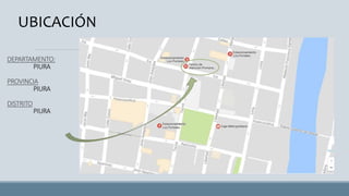DEPARTAMENTO:
PIURA
PROVINCIA
PIURA
DISTRITO
PIURA
UBICACIÓN
 