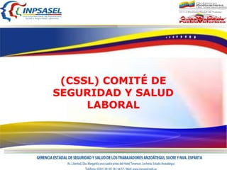(CSSL) COMITÉ DE
SEGURIDAD Y SALUD
LABORAL
 