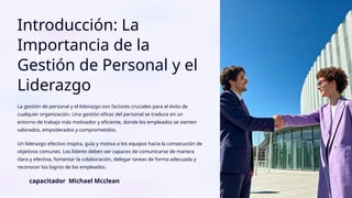 Gestión de Personal y Liderazgo: Estrategias para Motivación y ...