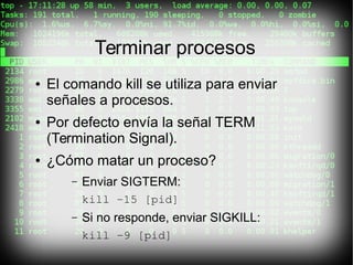 Gestión de Procesos en GNU Linux - Comandos | PDF