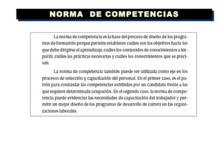 NORMA  DE COMPETENCIAS 