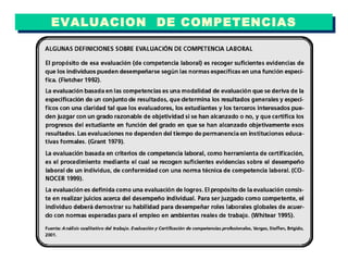 EVALUACION  DE COMPETENCIAS 