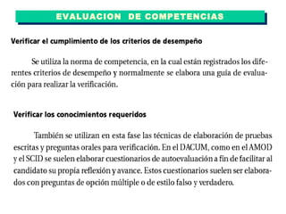EVALUACION  DE COMPETENCIAS 