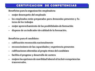 CERTIFICACION  DE COMPETENCIAS 