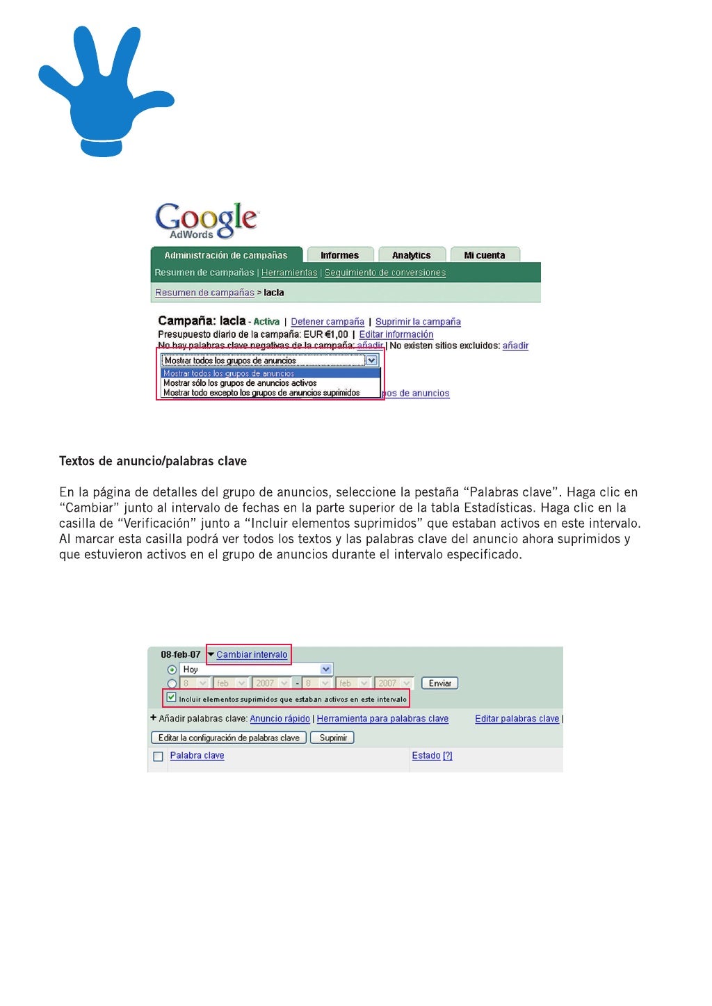 gestion de campañas adwords