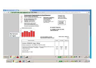 Le suivi de mes apports en déchets
Ma facture
en ligne
 