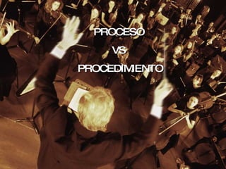 OE 4  G e s t i ó n  p o r  P r o c e s o s PROCESO  VS  PROCEDIMIENTO 
