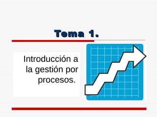 Introducción a la gestión por procesos.  Tema 1.  