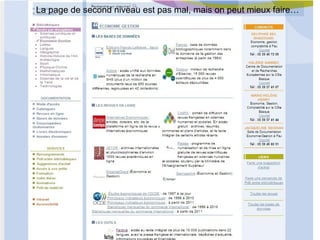 La page de second niveau est pas mal, mais on peut mieux faire…
 