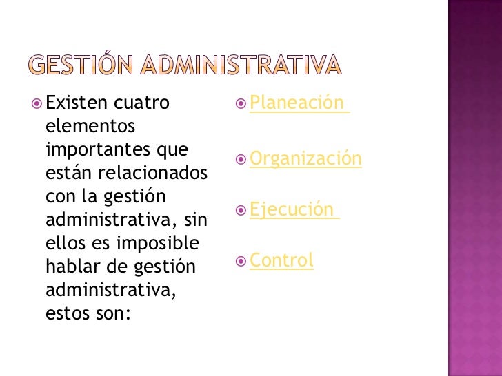 Gestion administrativa