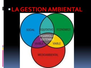  LA GESTION AMBIENTAL
           .
 