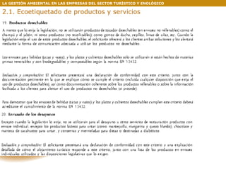 LA GESTIÓN AMBIENTAL EN LAS EMPRESAS DEL SECTOR TURÍSTICO Y ENOLÓGICO 2.1. Ecoetiquetado de productos y servicios 