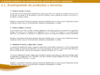 LA GESTIÓN AMBIENTAL EN LAS EMPRESAS DEL SECTOR TURÍSTICO Y ENOLÓGICO 2.1. Ecoetiquetado de productos y servicios 