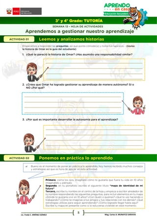 Gestionar nuestros aprendizajes SEMANA 13