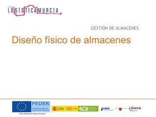 Diseño físico de almacenes
GESTIÓN DE ALMACENES
 