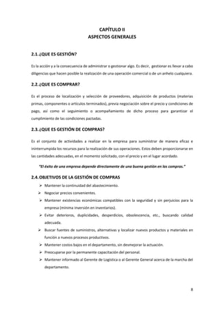 GESTION DE COMPRAS | PDF