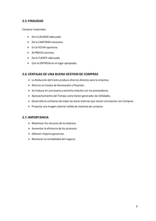GESTION DE COMPRAS | PDF