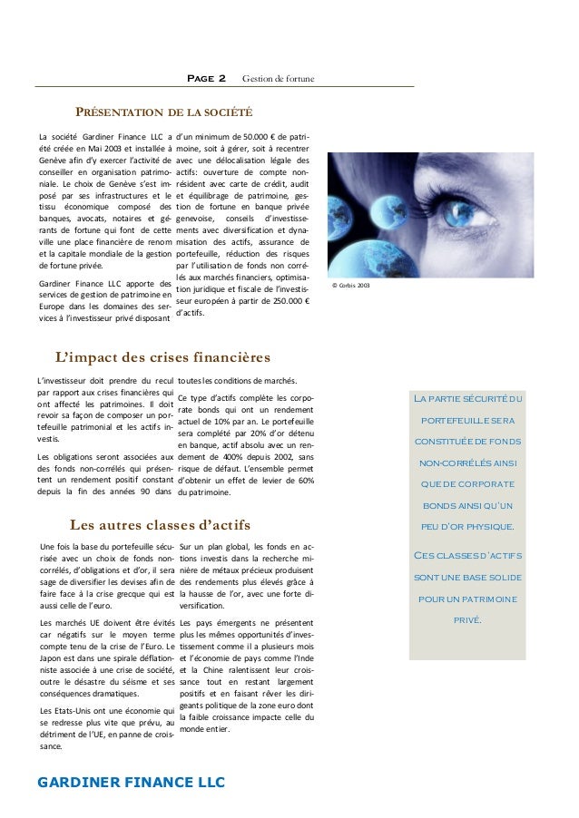 gestion de fortune gestion de fortune