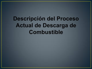 Descripción del Proceso
Actual de Descarga de
Combustible
 