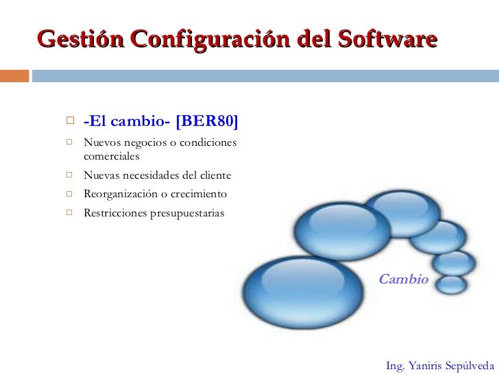 Gestion De La Configuracion Del Software Ejemplo