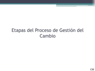 Gestion del cambio | PPTX