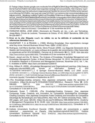 Gestion del conocimiento | PDF