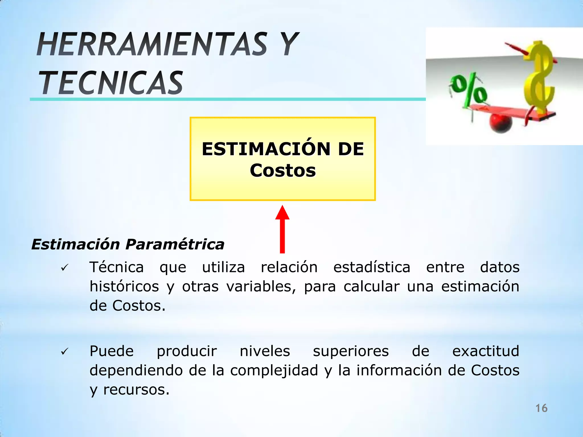 Gestion de los costos del proyecto | PPTX
