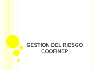 GESTION DEL RIESGO
COOFINEP
 