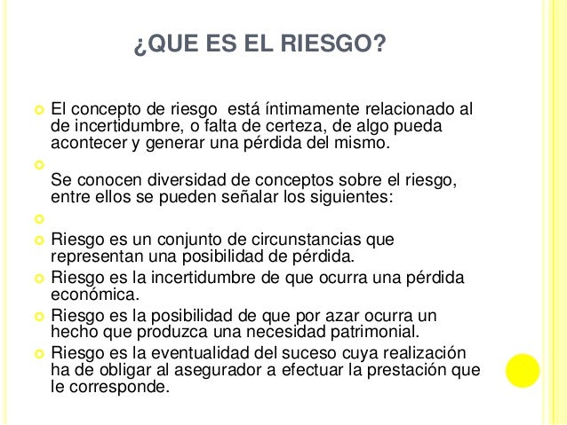 Gestion del riesgo