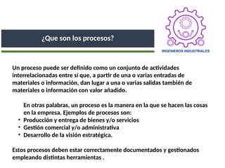 GESTION DE PROCESOS PPTy calidad procesos | PPTX