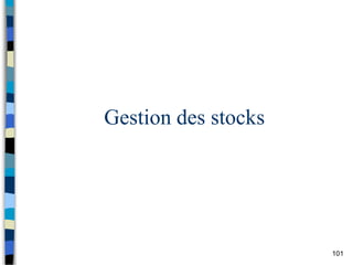 101
Gestion des stocks
 